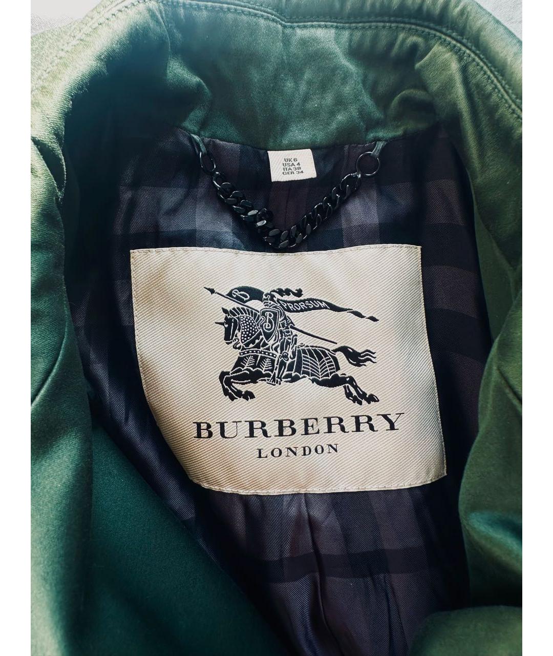 BURBERRY Зеленый тренч/плащ, фото 2