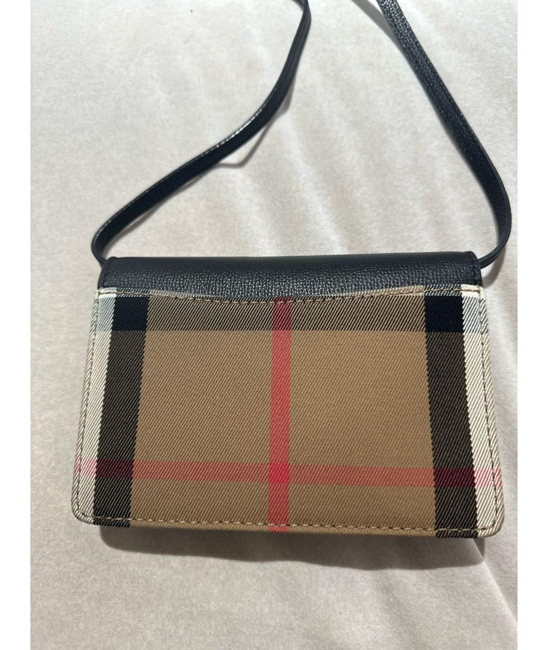 BURBERRY Черная кожаная сумка через плечо, фото 3
