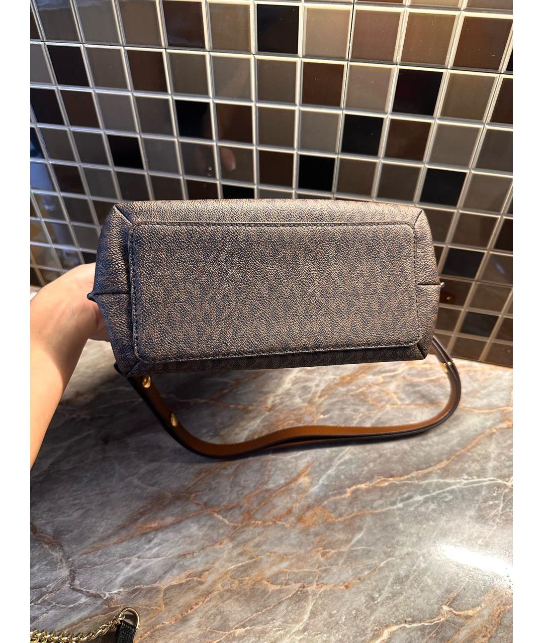 MICHAEL KORS Коричневая сумка через плечо из искусственной кожи, фото 3