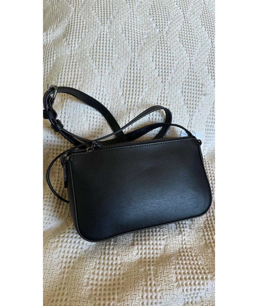 DKNY Черная сумка через плечо из искусственной кожи, фото 3