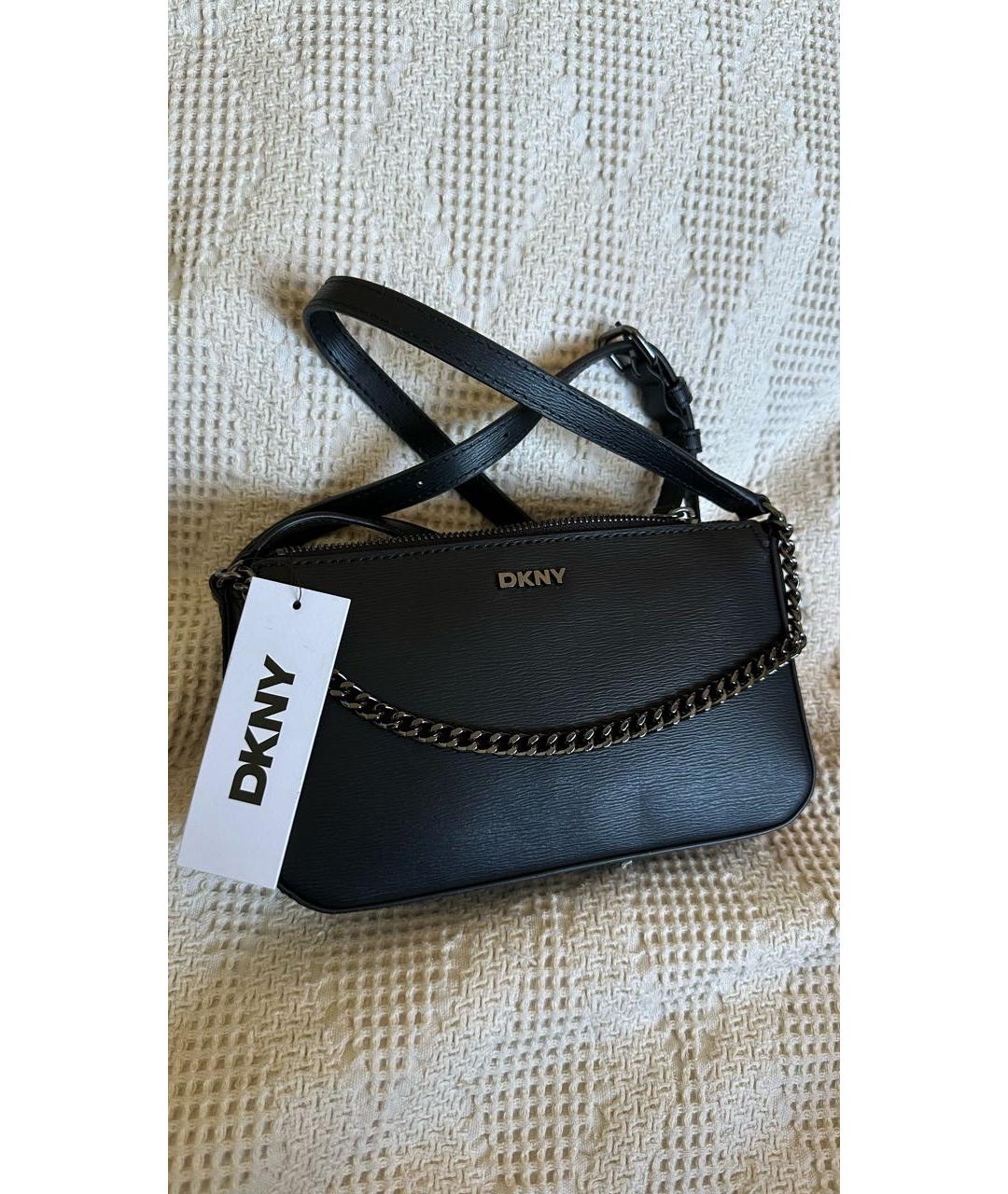 DKNY Черная сумка через плечо из искусственной кожи, фото 2