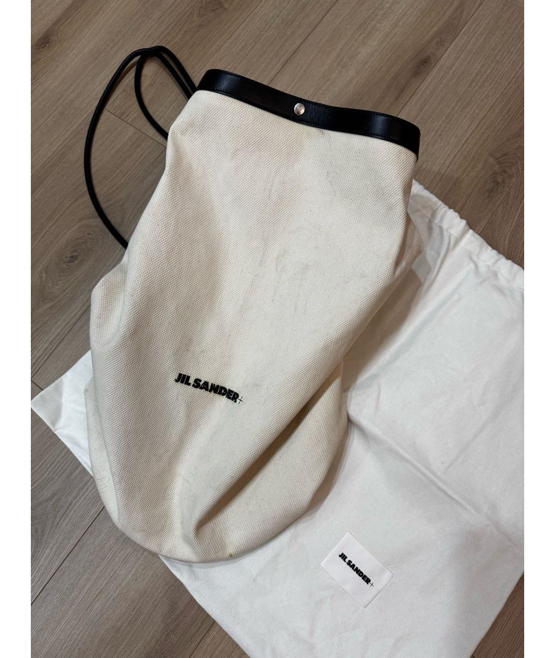JIL SANDER Бежевый хлопковый рюкзак, фото 2