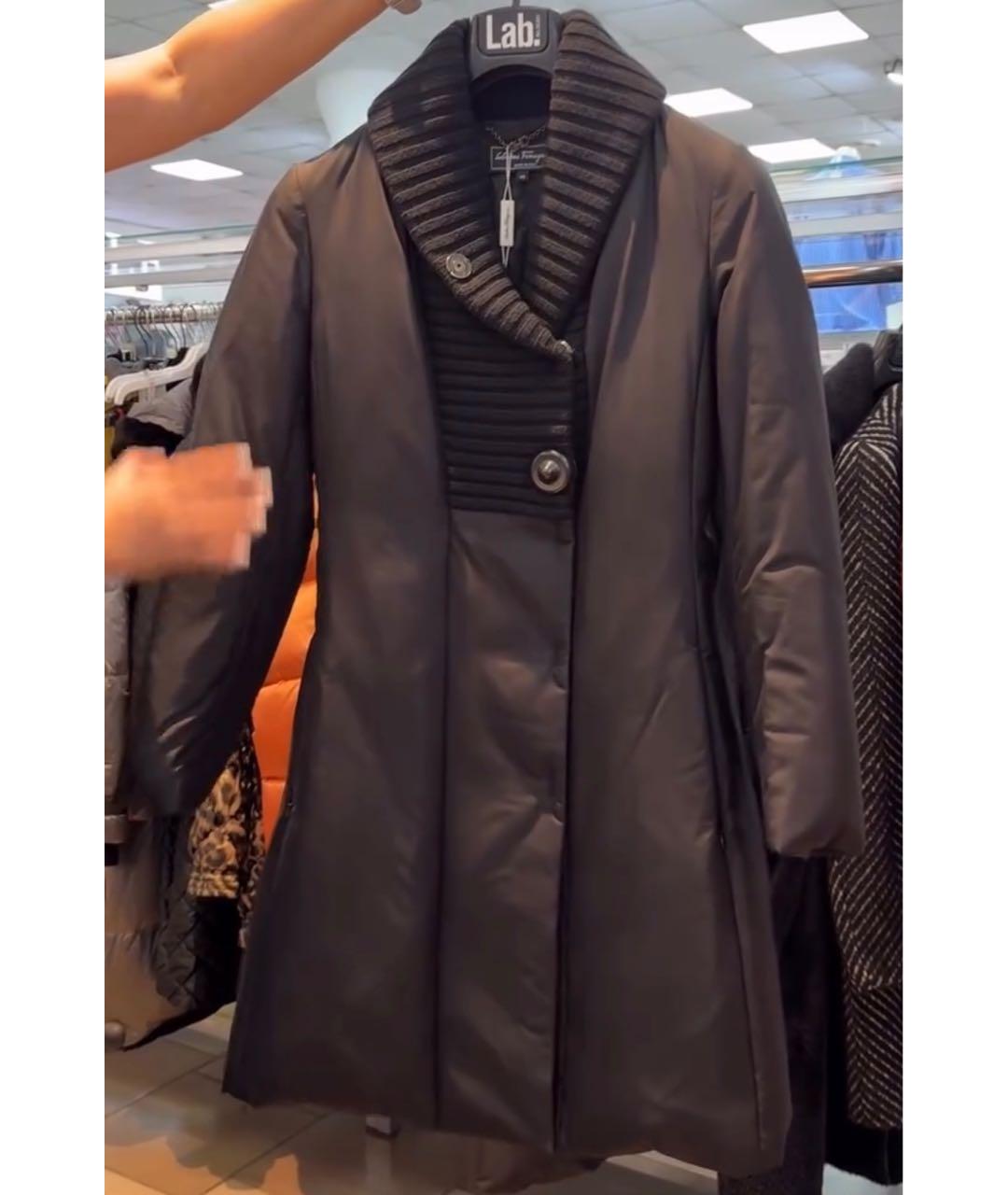 FERRAGAMO Черный пуховик, фото 2