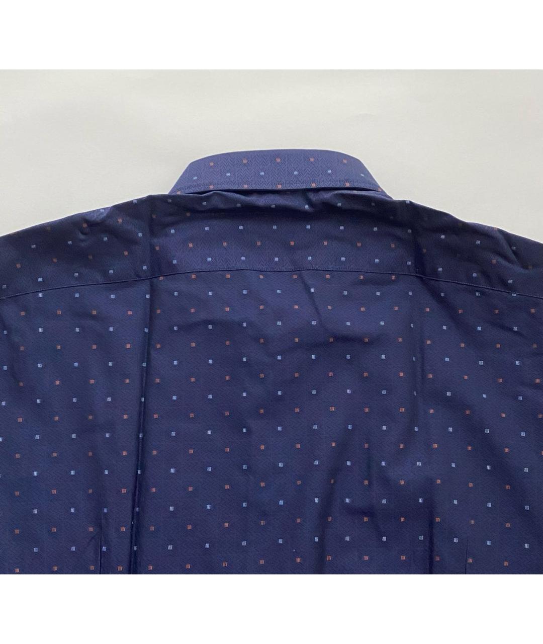 ETRO Темно-синяя хлопковая кэжуал рубашка, фото 3