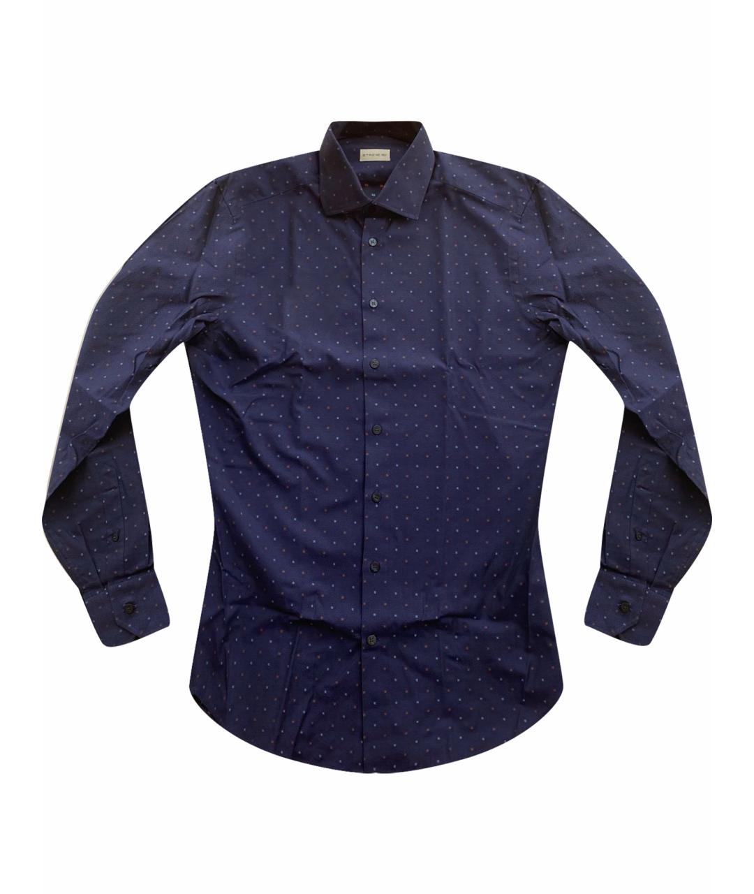 ETRO Темно-синяя хлопковая кэжуал рубашка, фото 1