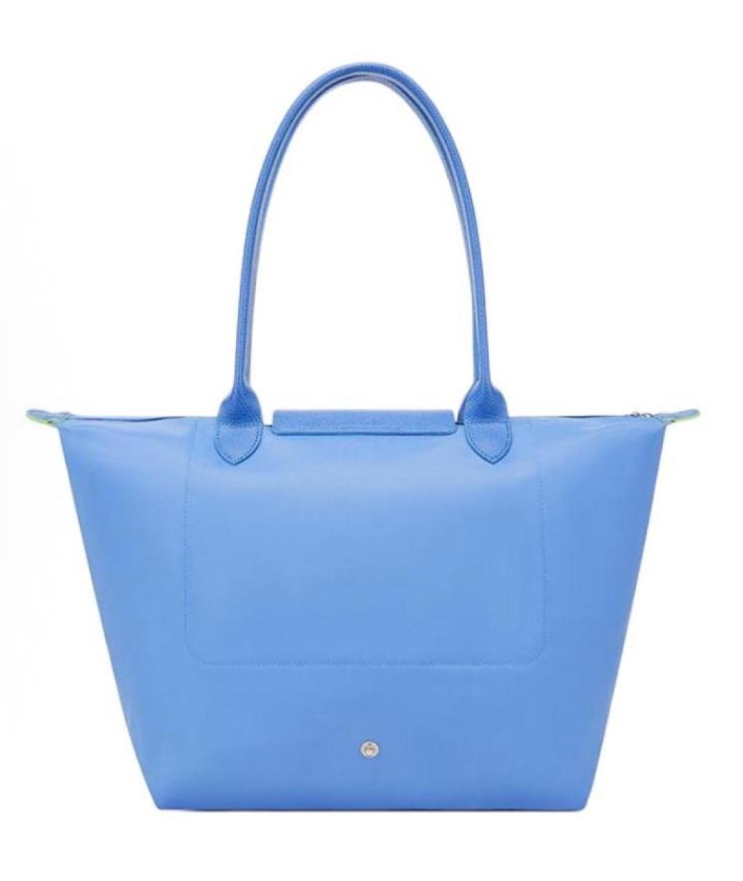 LONGCHAMP Голубая синтетическая сумка тоут, фото 4