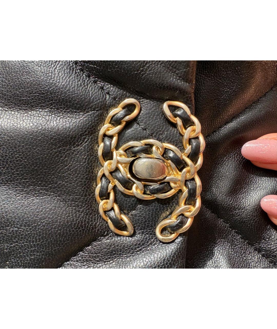 CHANEL Черная кожаная сумка через плечо, фото 6