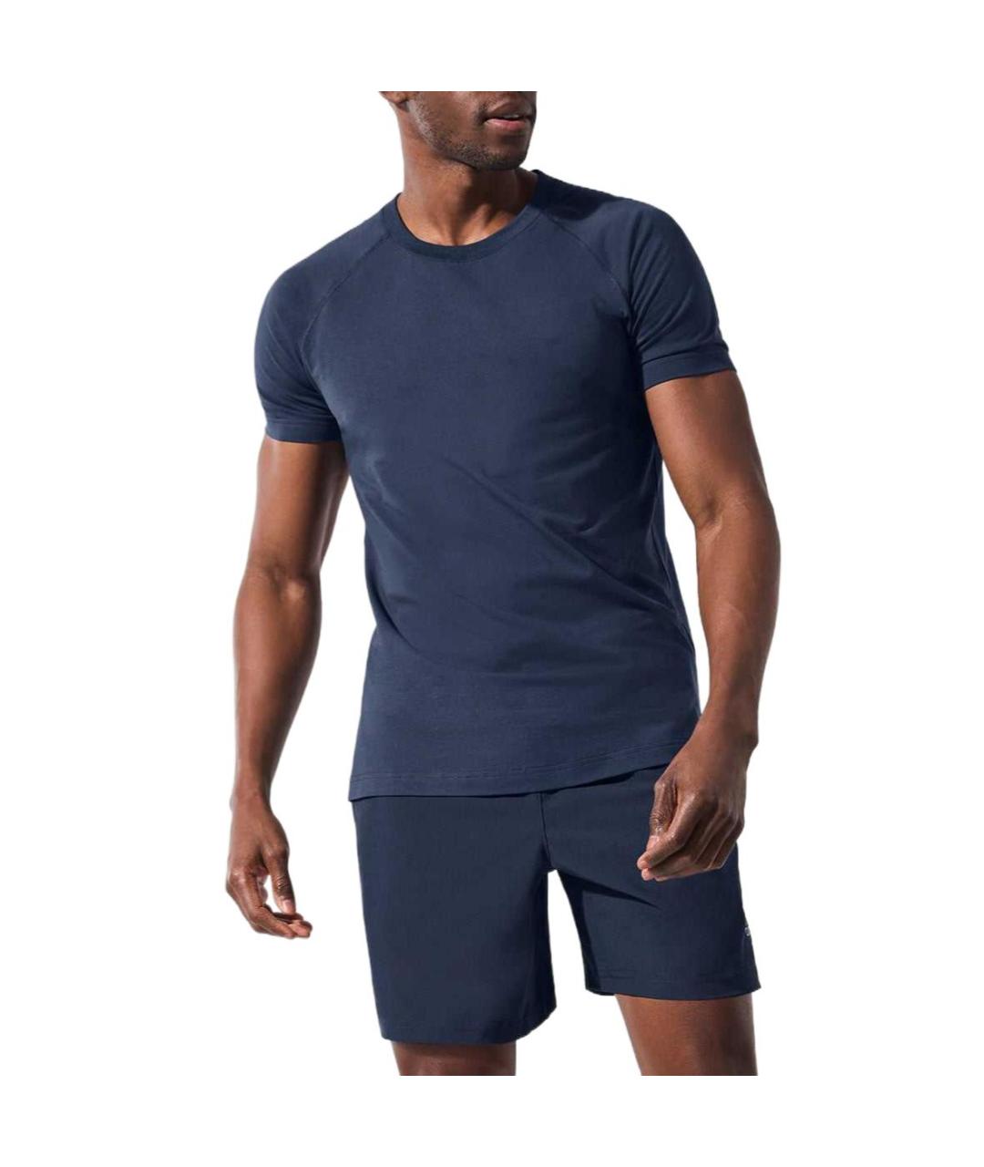 ALO YOGA Синяя футболка, фото 3