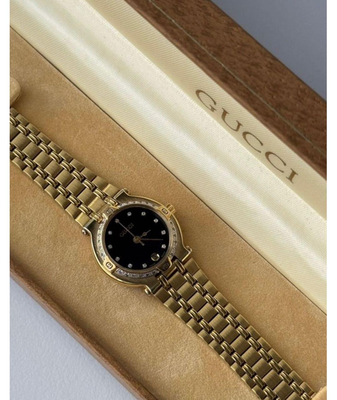 GUCCI Золотые латунные часы, фото 6