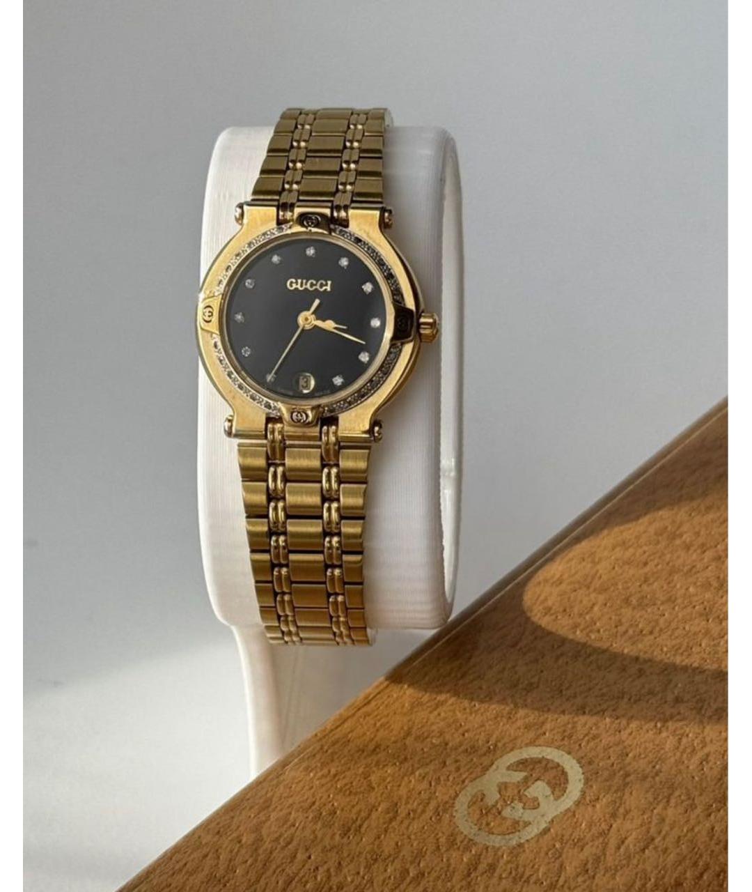 GUCCI Золотые латунные часы, фото 8