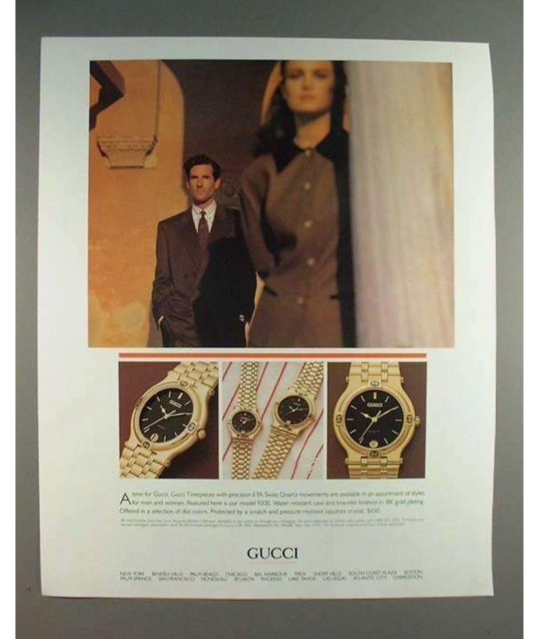 GUCCI Золотые латунные часы, фото 7