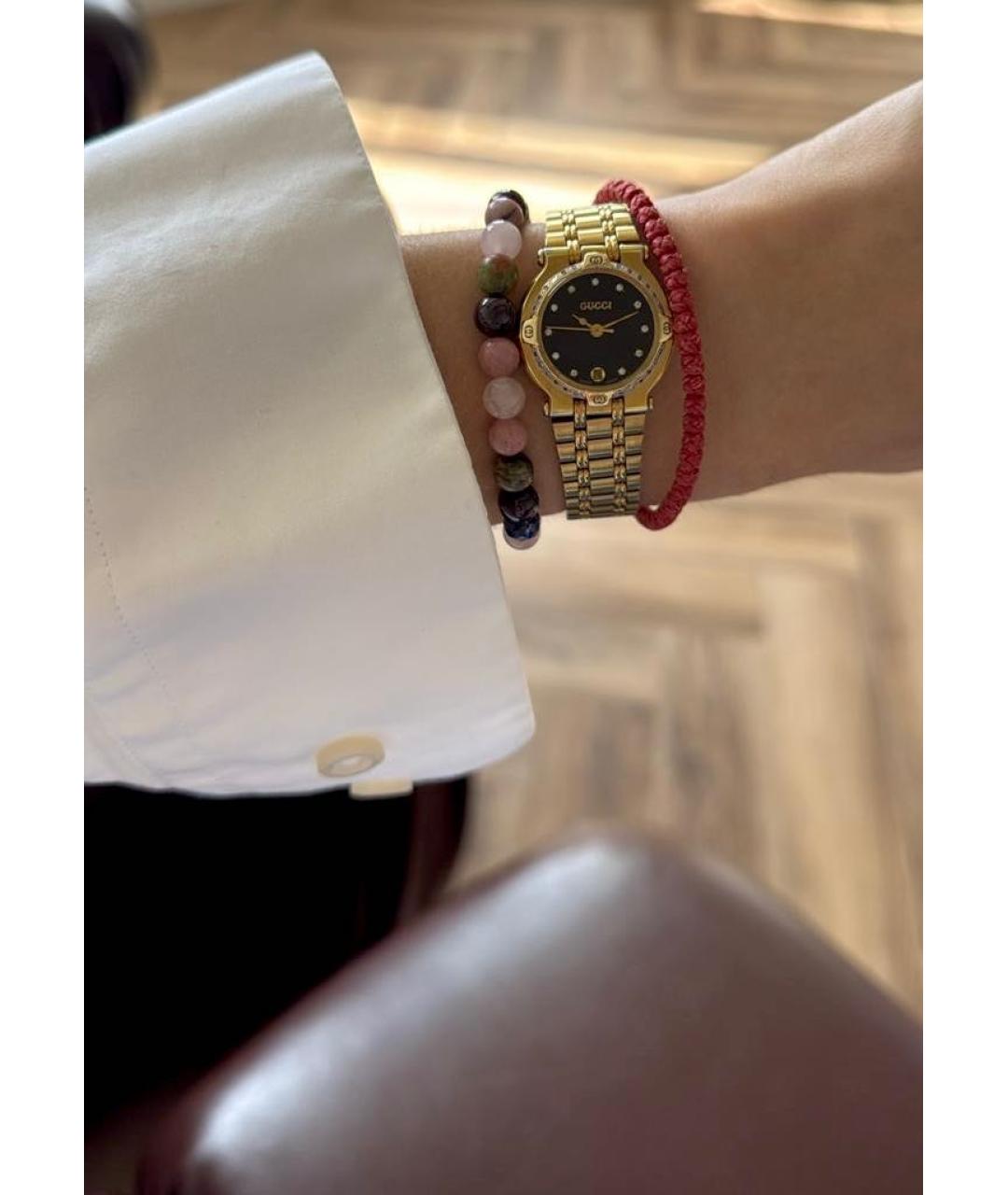 GUCCI Золотые латунные часы, фото 5