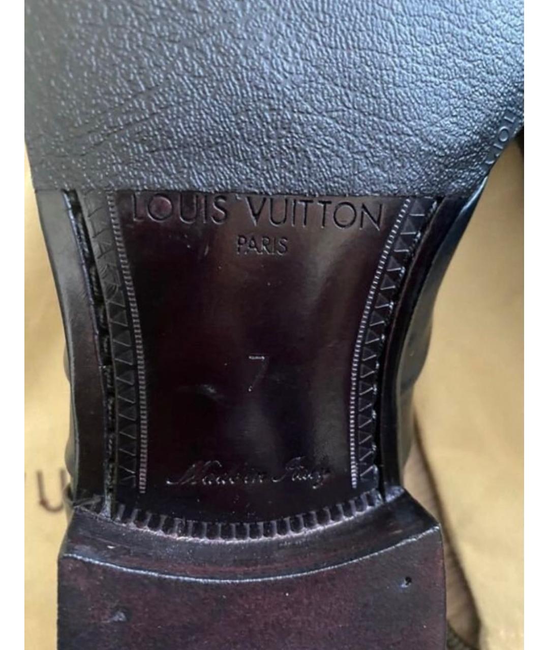 LOUIS VUITTON Черные кожаные туфли, фото 3