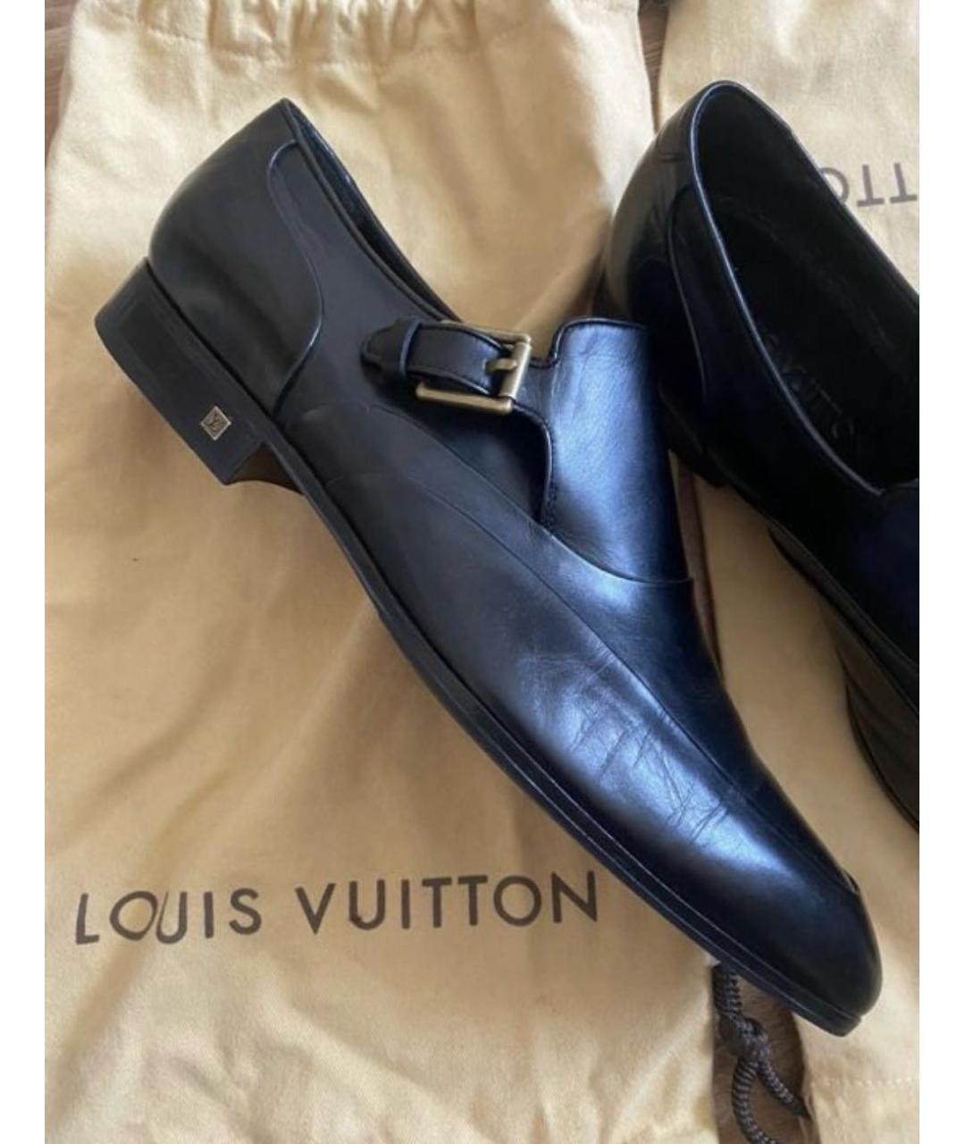 LOUIS VUITTON Черные кожаные туфли, фото 4