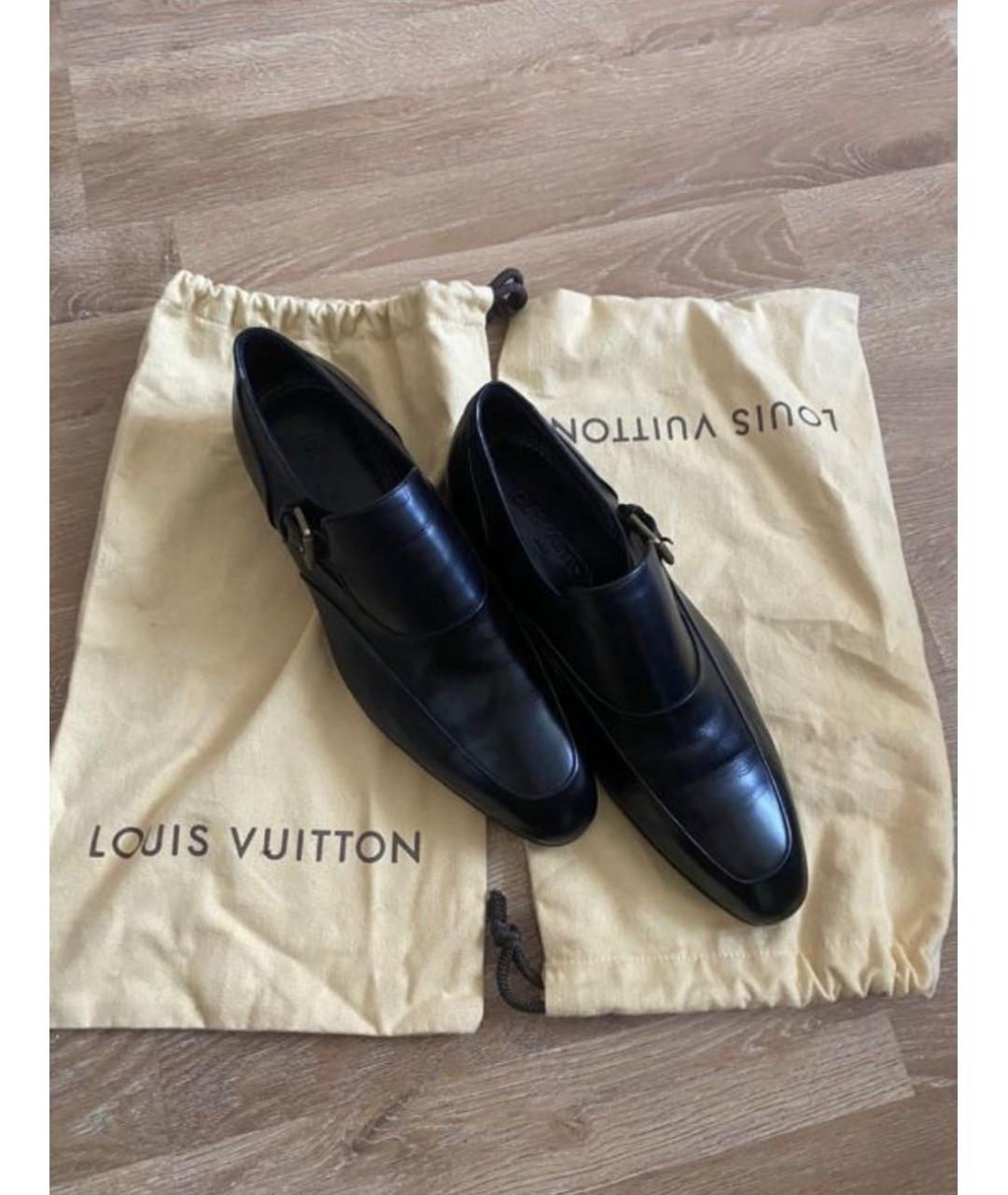 LOUIS VUITTON Черные кожаные туфли, фото 2