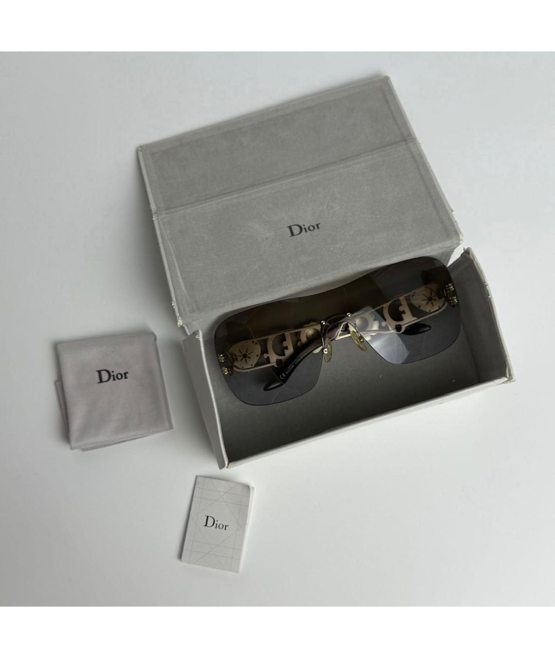 CHRISTIAN DIOR Золотые металлические солнцезащитные очки, фото 4