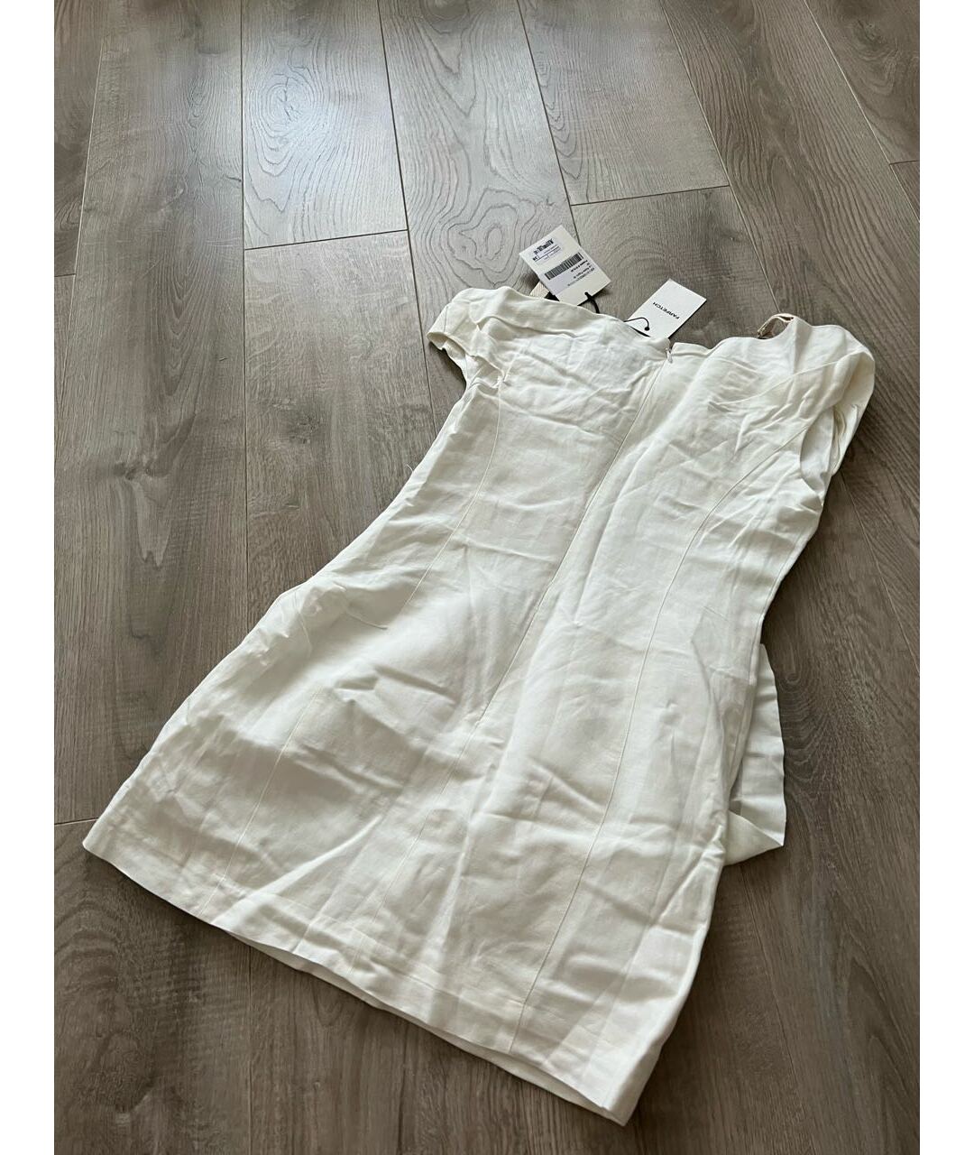 JACQUEMUS Белое льняное повседневное платье, фото 8