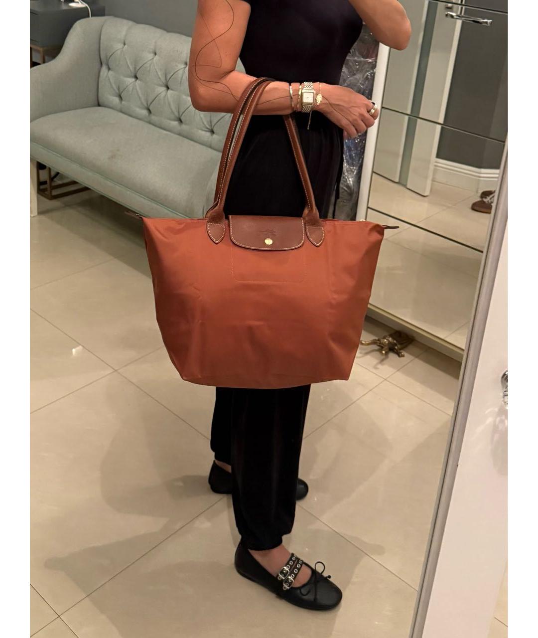 LONGCHAMP Коричневая сумка тоут, фото 8