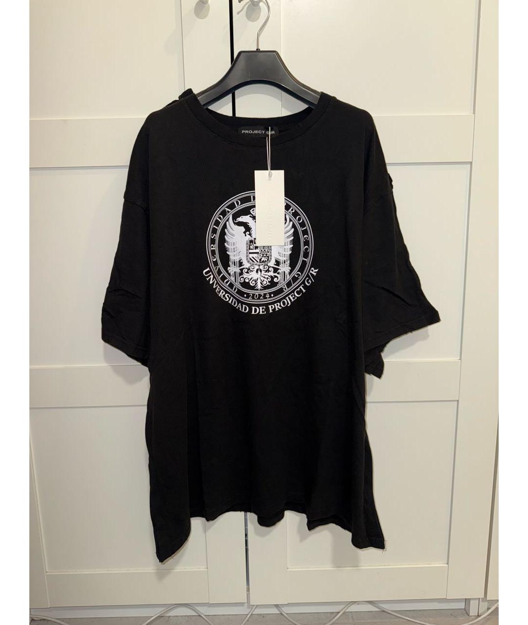 PROTOCOL INDEX EX. PROJECT G/R Черная хлопковая футболка, фото 2