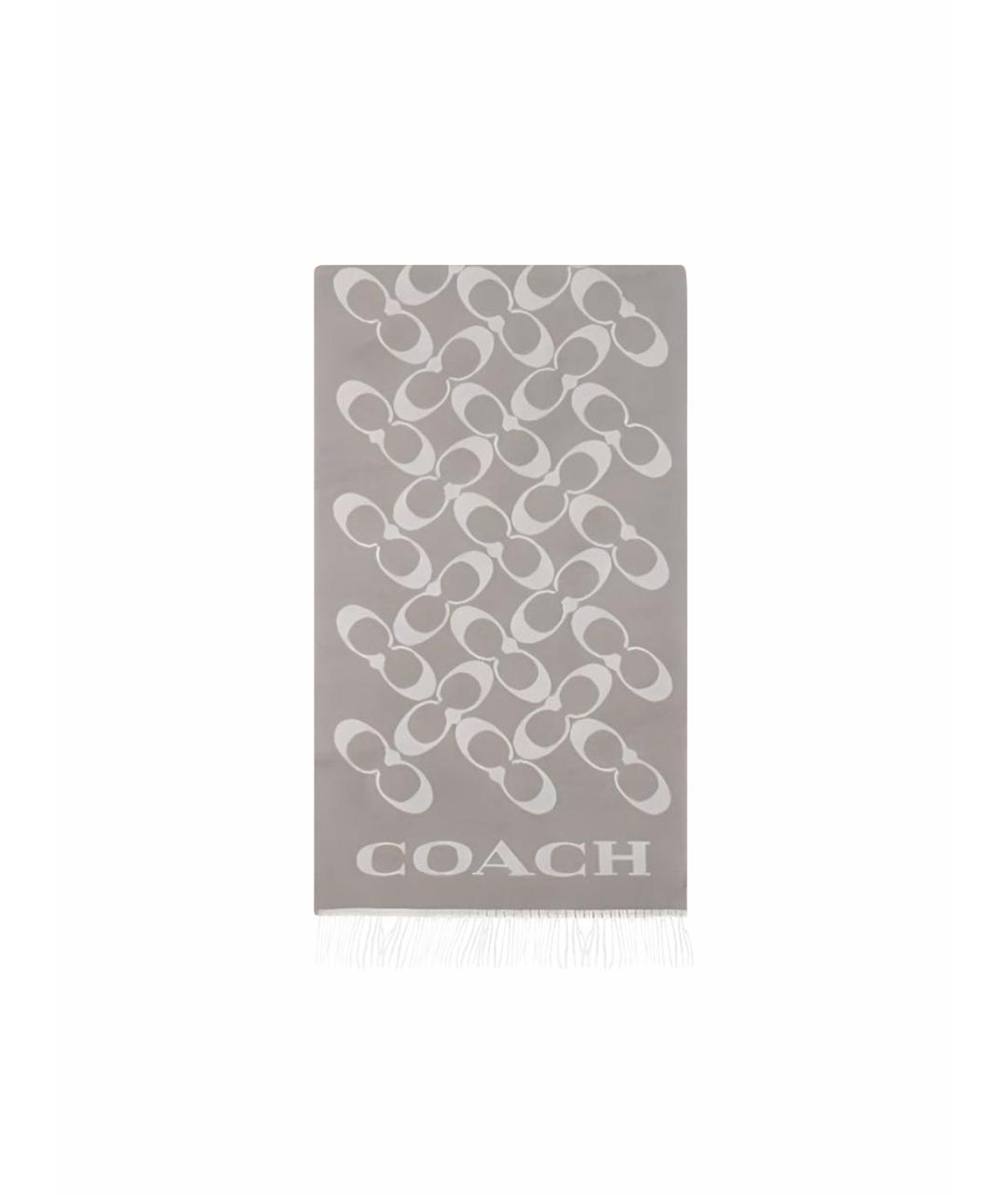COACH Серый шарф, фото 1