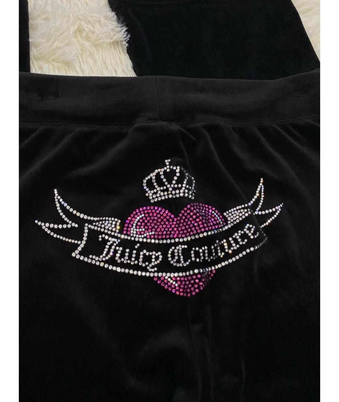 JUICY COUTURE Черные велюровые спортивные брюки и шорты, фото 4