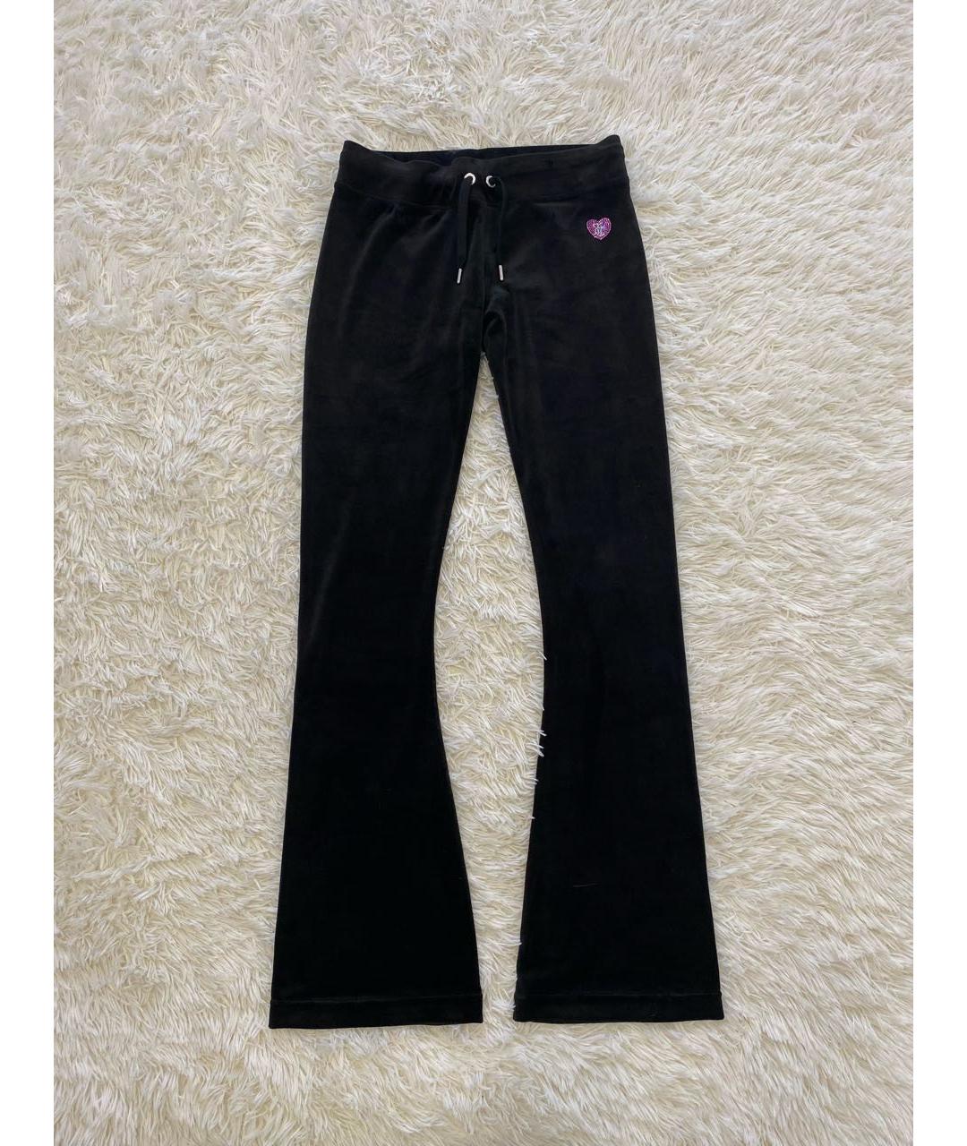 JUICY COUTURE Черные велюровые спортивные брюки и шорты, фото 8