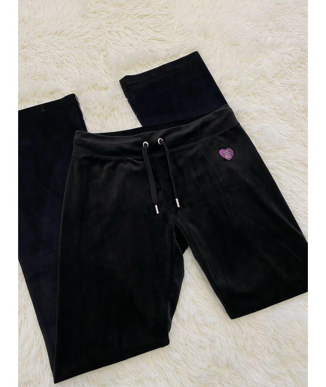 JUICY COUTURE Черные велюровые спортивные брюки и шорты, фото 2