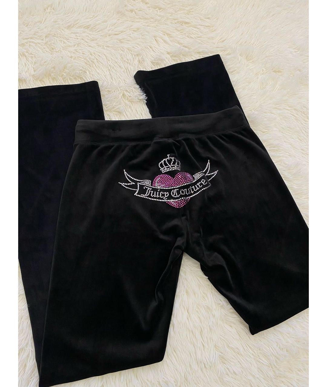 JUICY COUTURE Черные велюровые спортивные брюки и шорты, фото 3