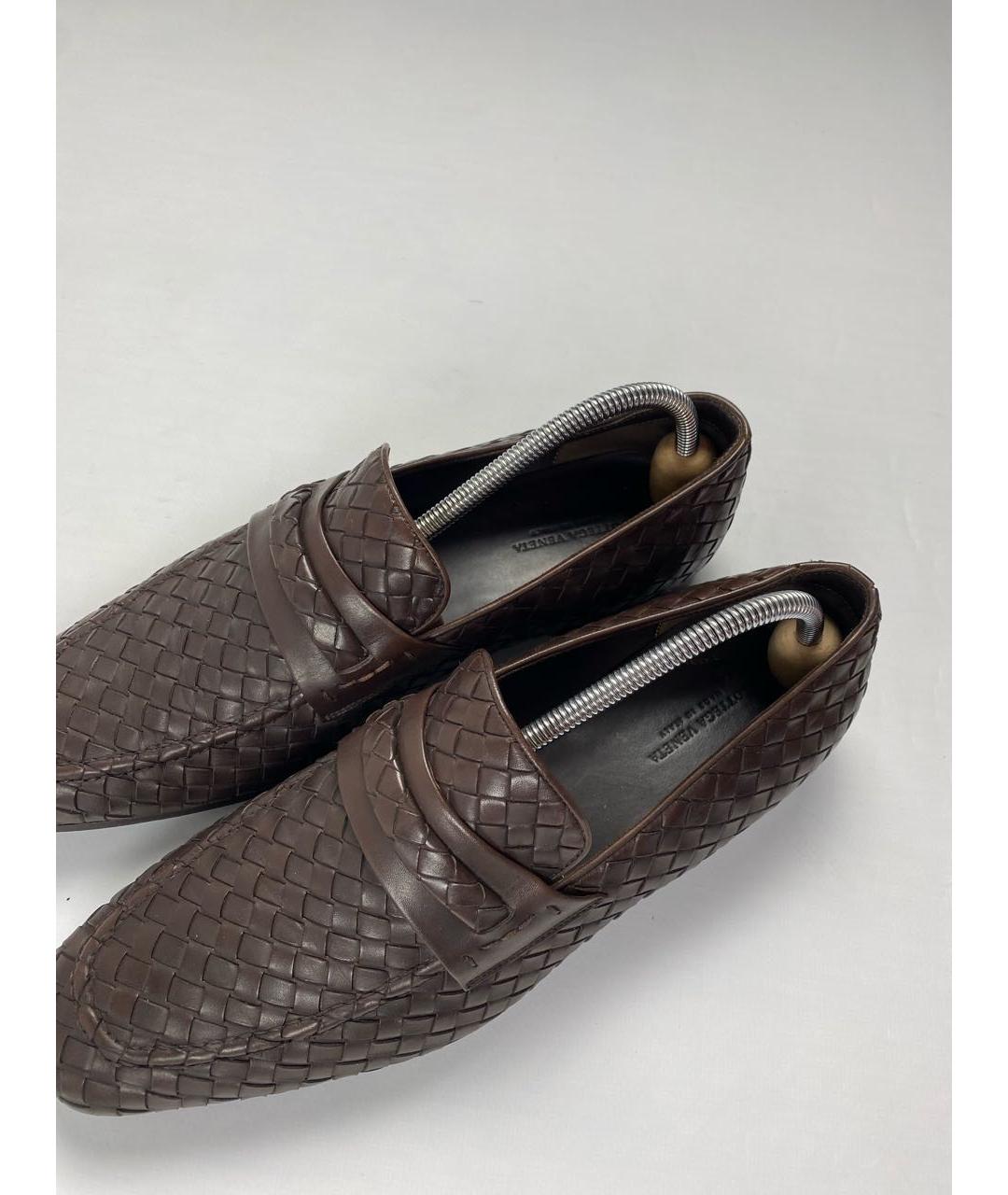 BOTTEGA VENETA Коричневые кожаные лоферы, фото 2