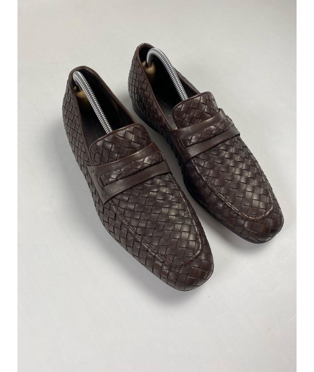 BOTTEGA VENETA Коричневые кожаные лоферы, фото 6