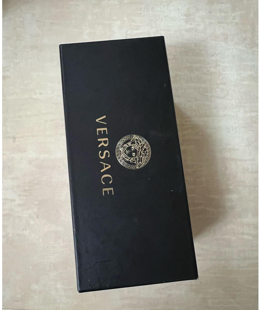 VERSACE Черные пластиковые солнцезащитные очки, фото 7