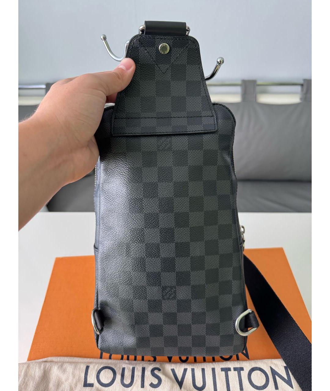 LOUIS VUITTON Черная сумка на плечо, фото 7