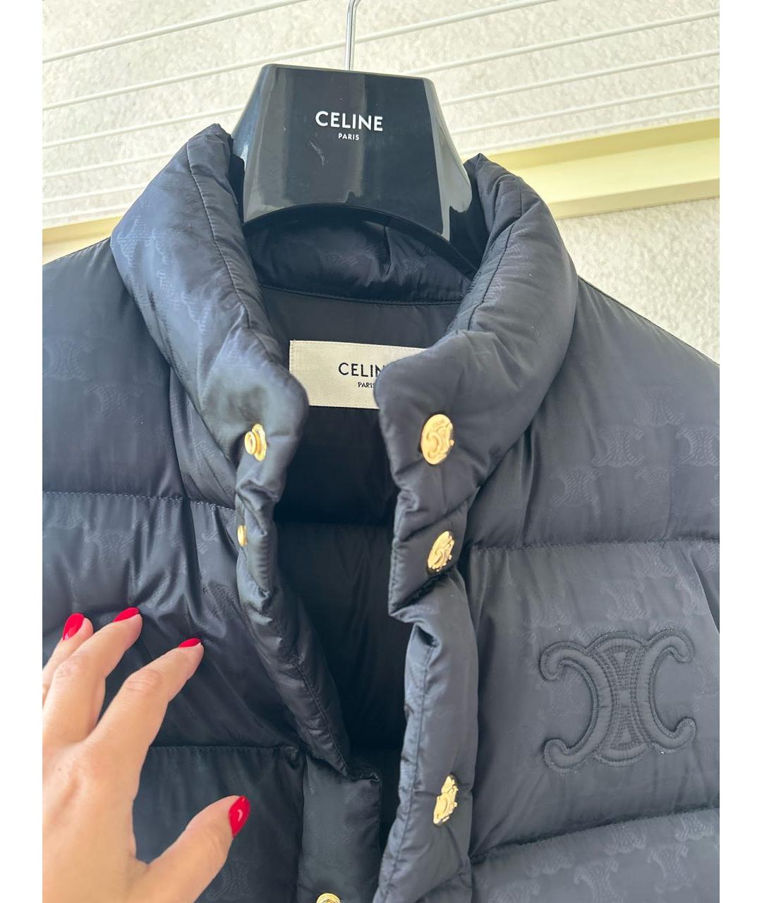 CELINE Черный деним жилет, фото 4