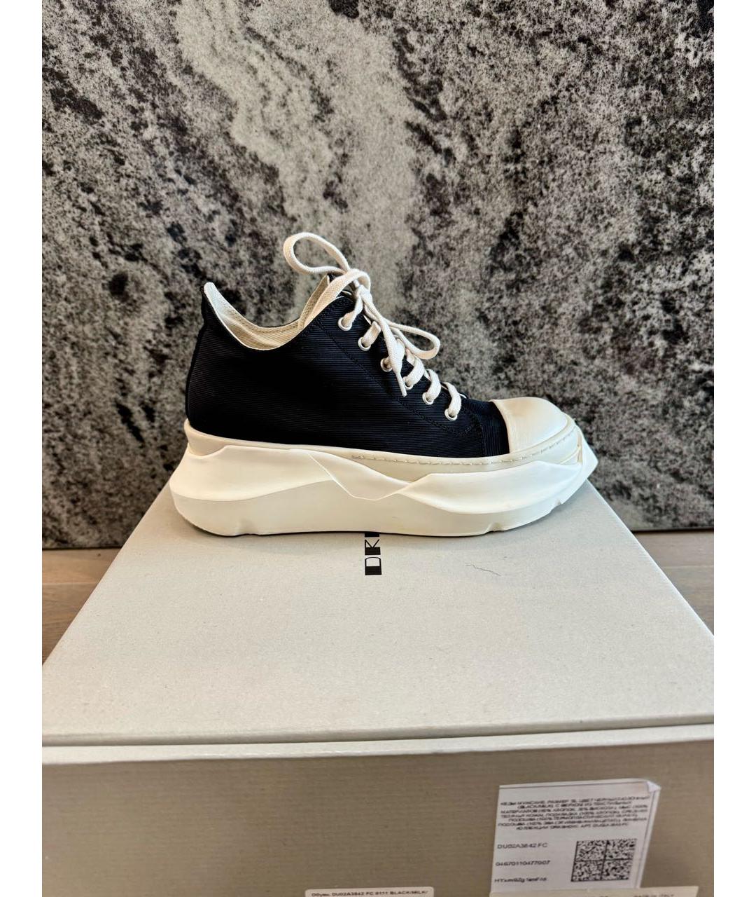 RICK OWENS DRKSHDW Черные текстильные кроссовки, фото 9