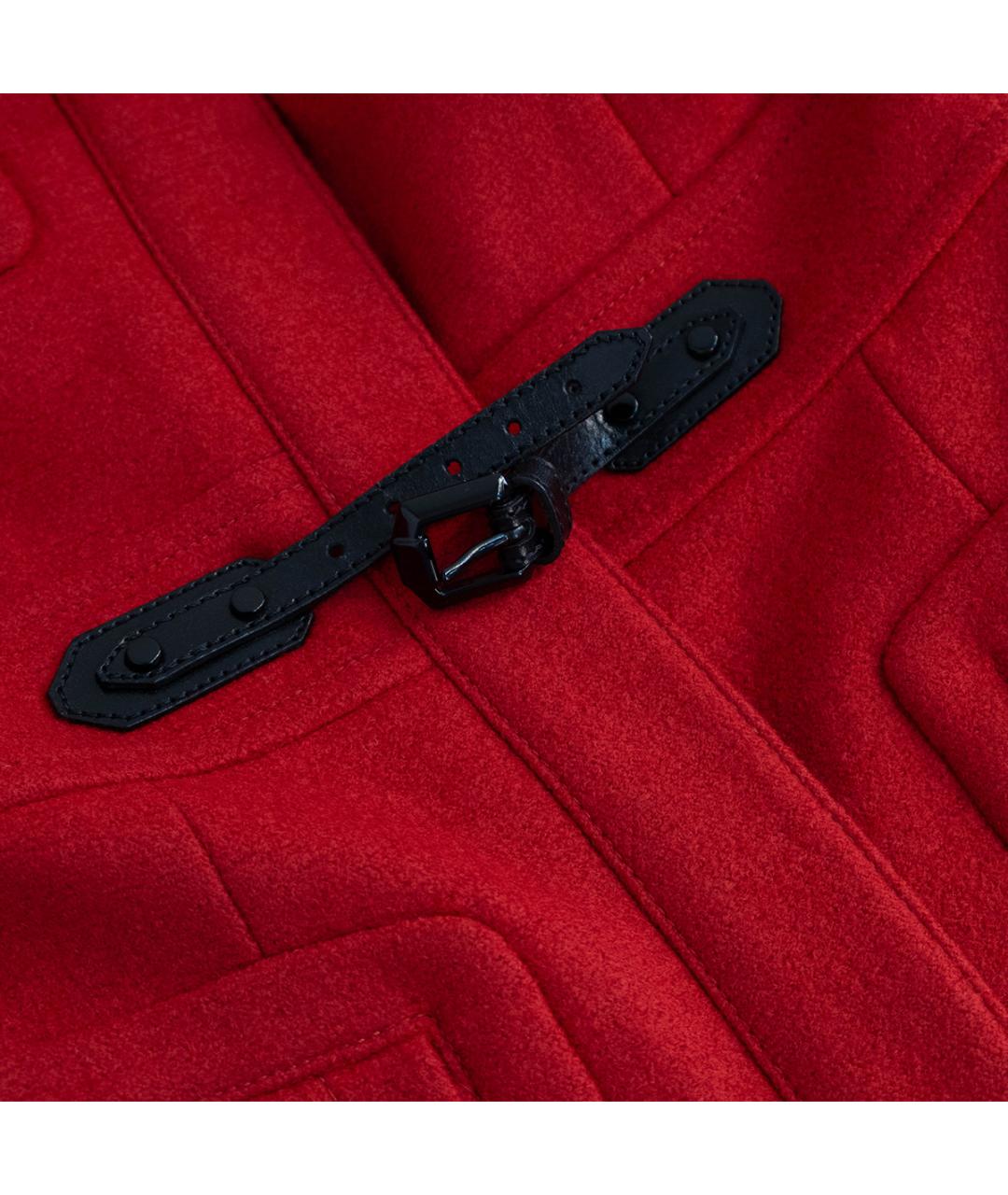 BURBERRY Красное шерстяное пальто, фото 4