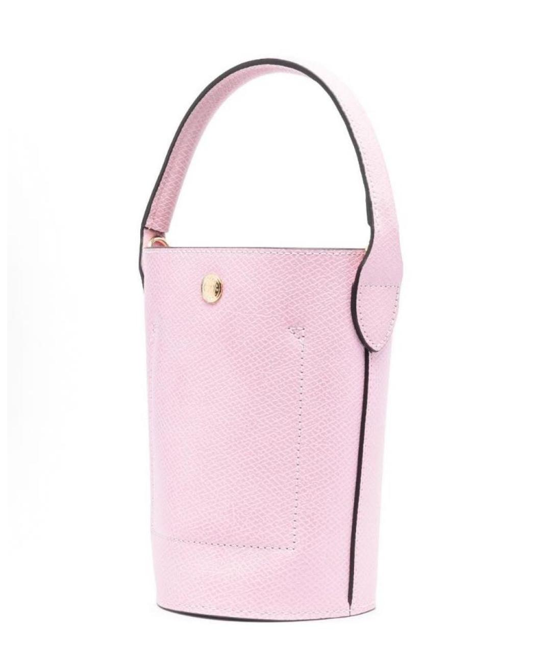 LONGCHAMP Розовая кожаная сумка с короткими ручками, фото 2
