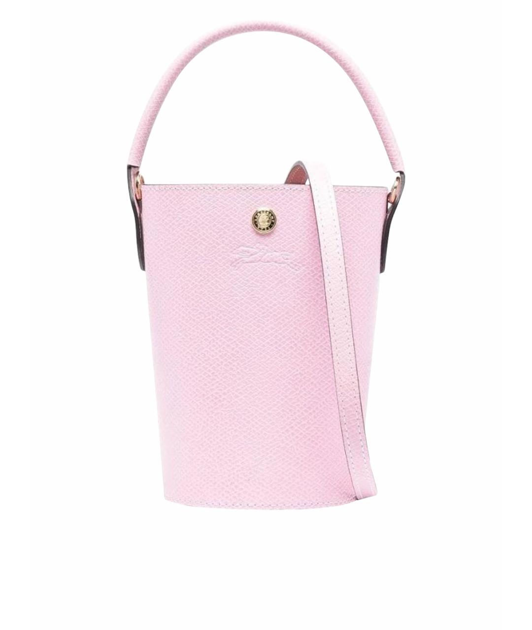 LONGCHAMP Розовая кожаная сумка с короткими ручками, фото 1