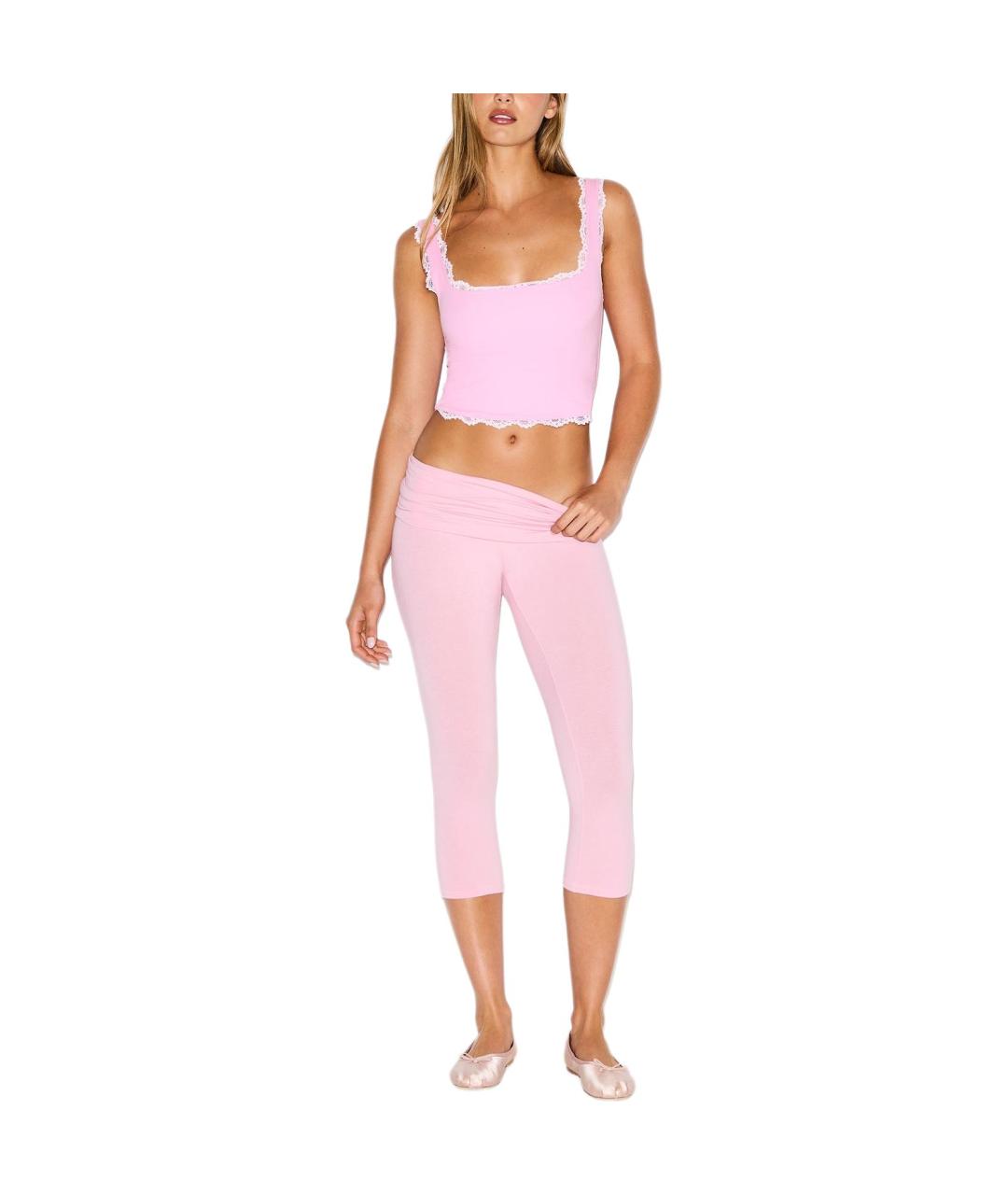 SKIMS Розовая майка, фото 2