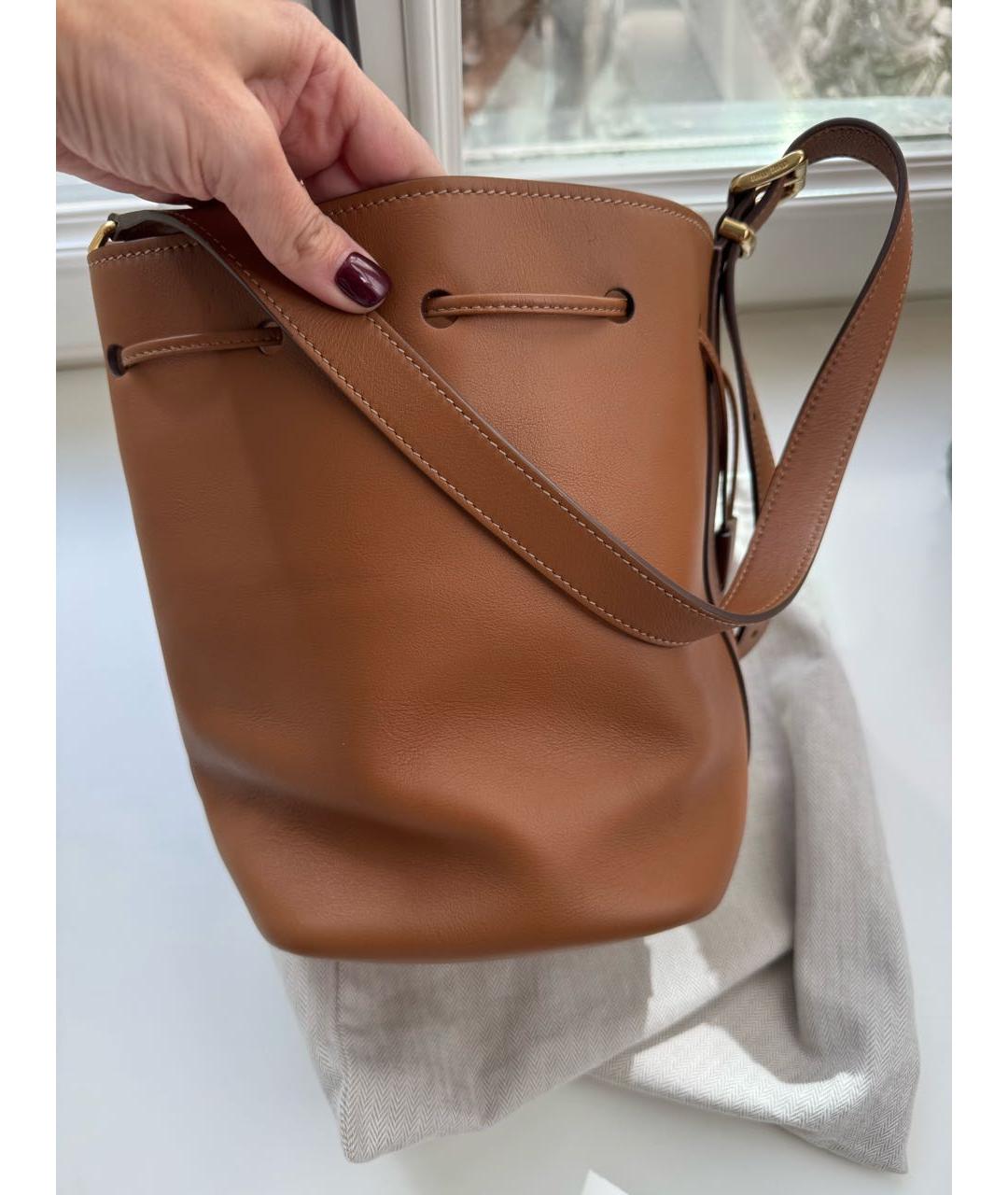 MIU MIU Коричневая кожаная сумка через плечо, фото 3