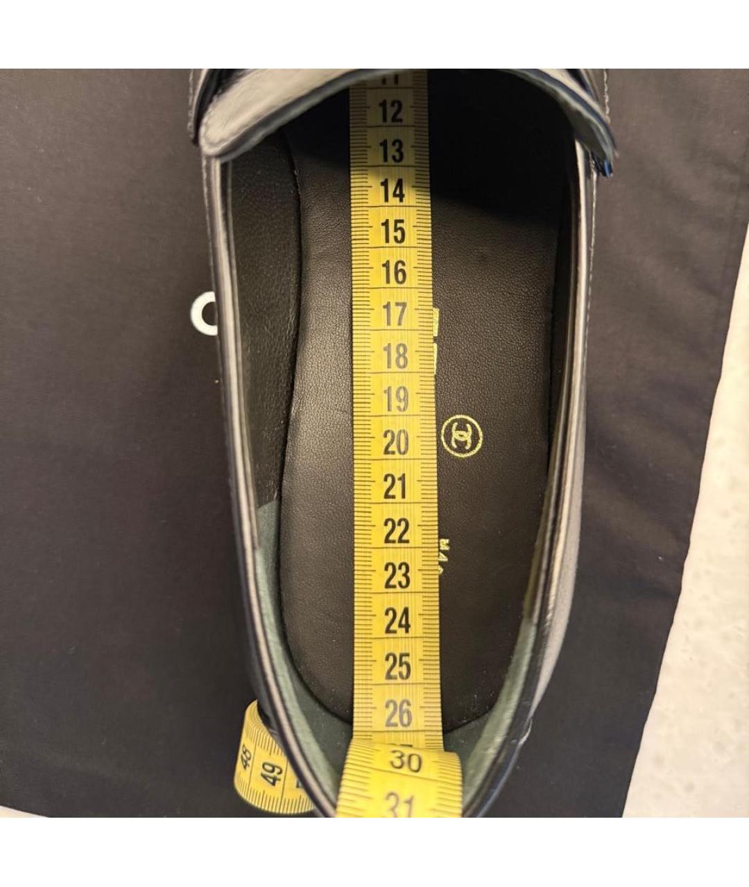 CHANEL Черные кожаные лоферы, фото 8