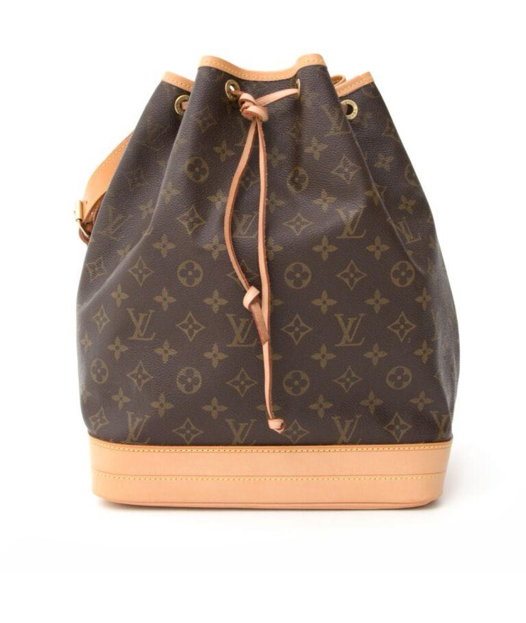 LOUIS VUITTON Коричневая кожаная сумка через плечо, фото 9