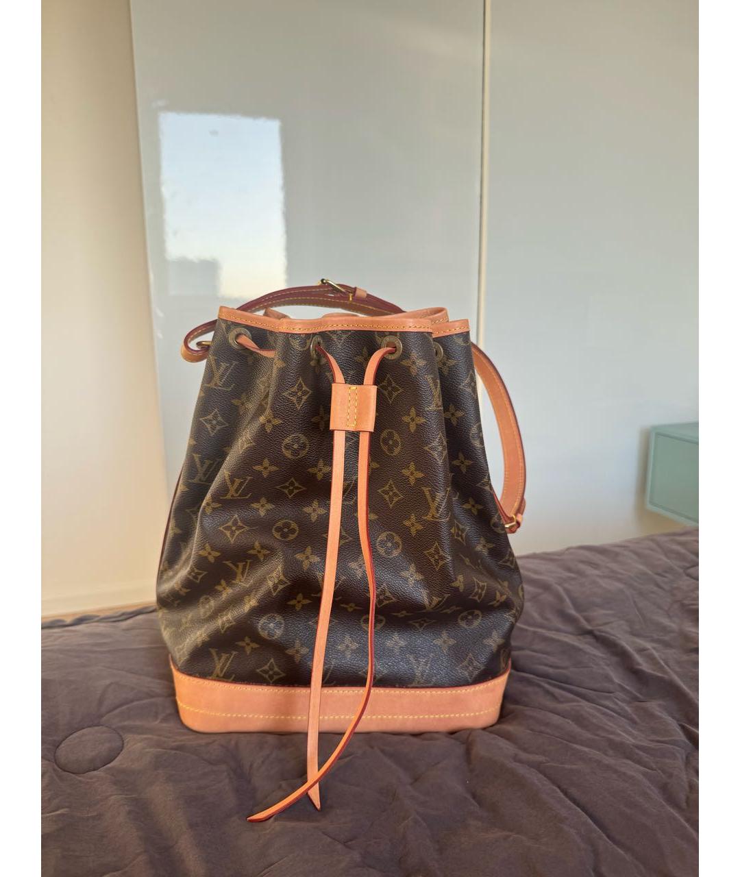 LOUIS VUITTON Коричневая кожаная сумка через плечо, фото 2