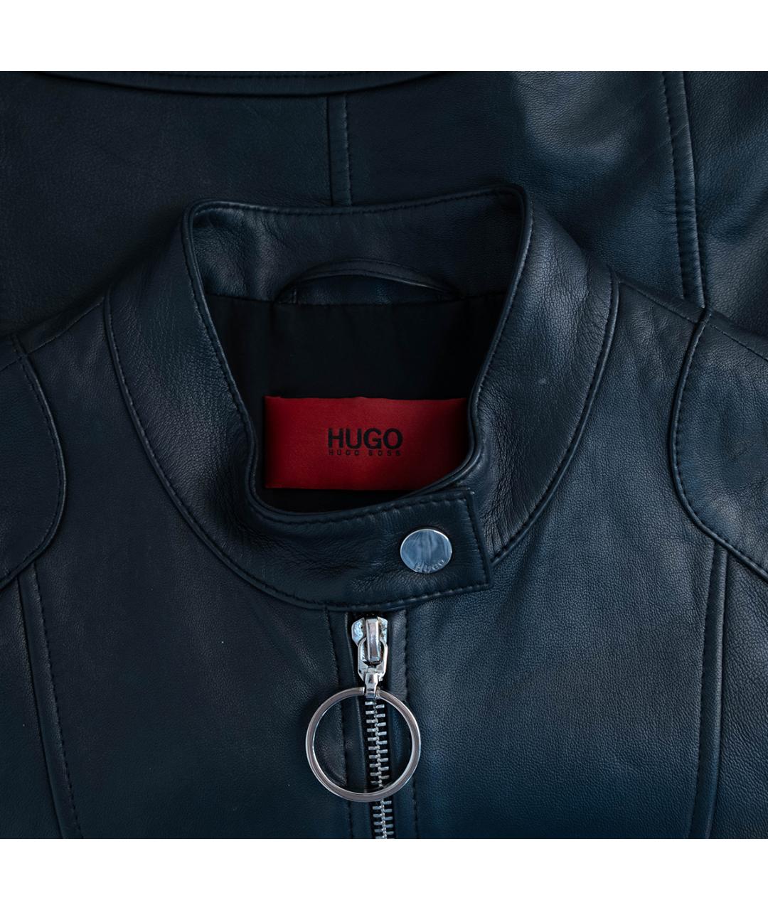 HUGO BOSS Черная кожаная куртка, фото 3