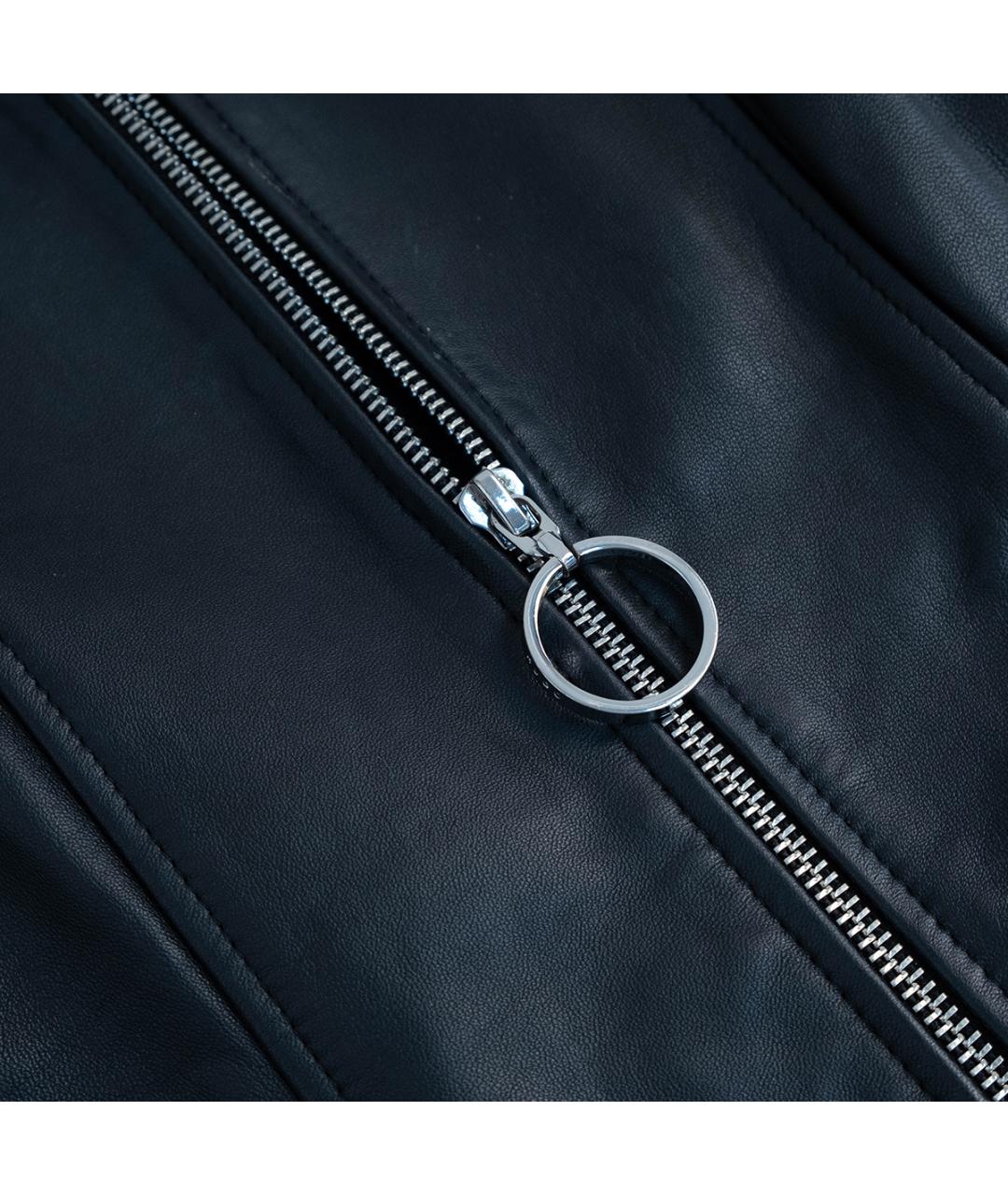 HUGO BOSS Черная кожаная куртка, фото 4