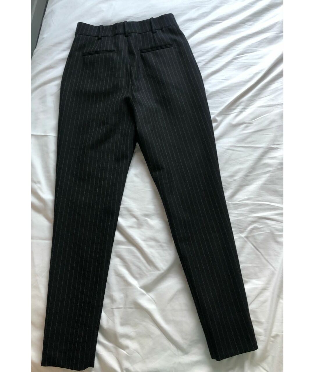 SAINT LAURENT Черные шерстяные прямые брюки, фото 7