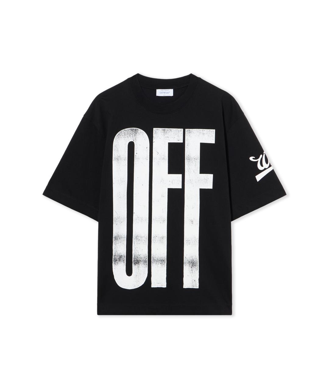 OFF-WHITE Черная хлопковая футболка, фото 1