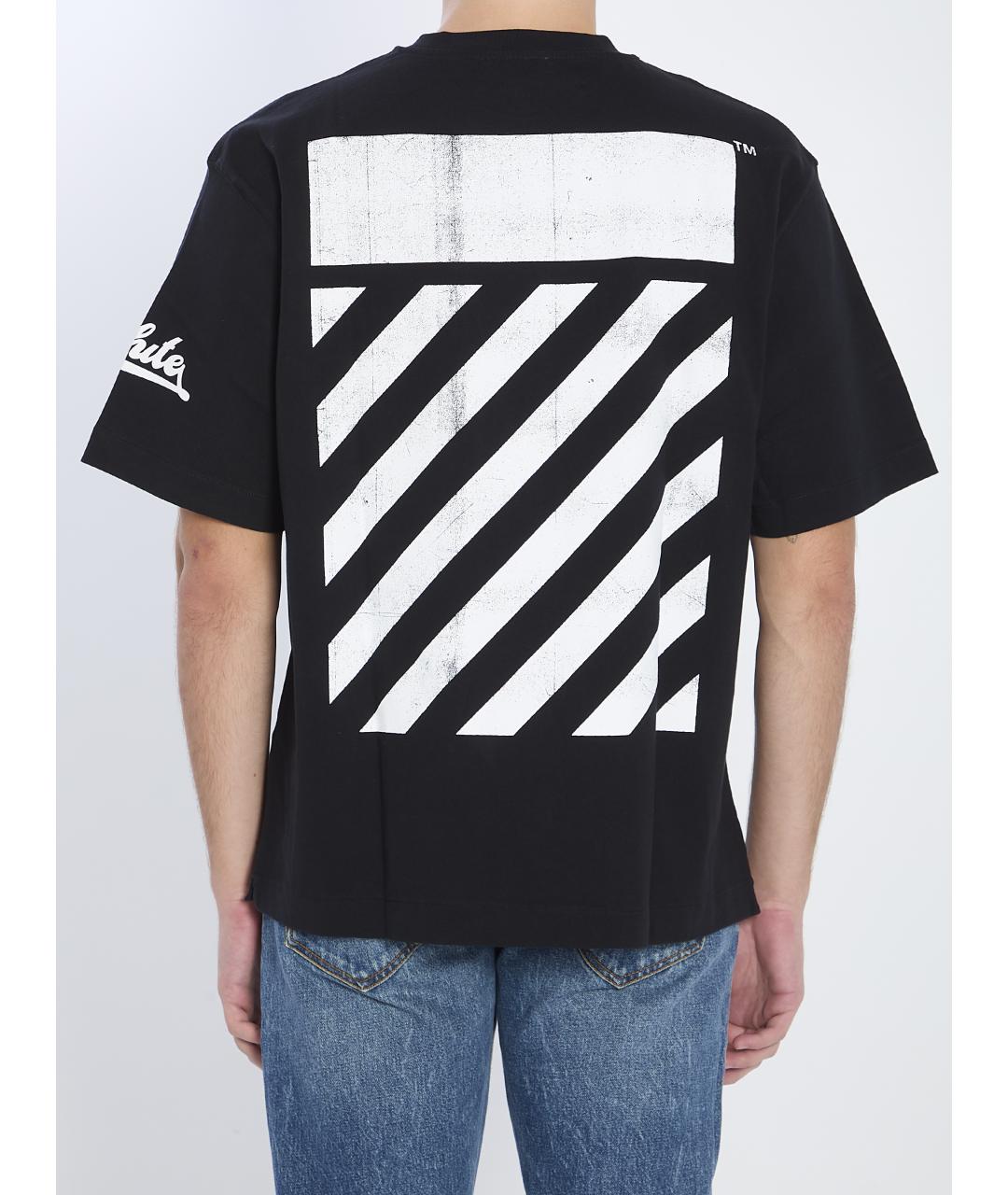 OFF-WHITE Черная хлопковая футболка, фото 3