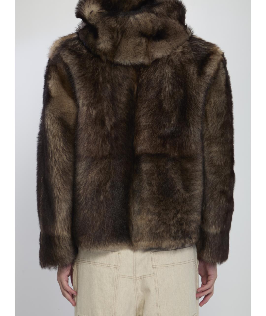 YVES SALOMON Коричневая меховая дубленка/шуба, фото 5