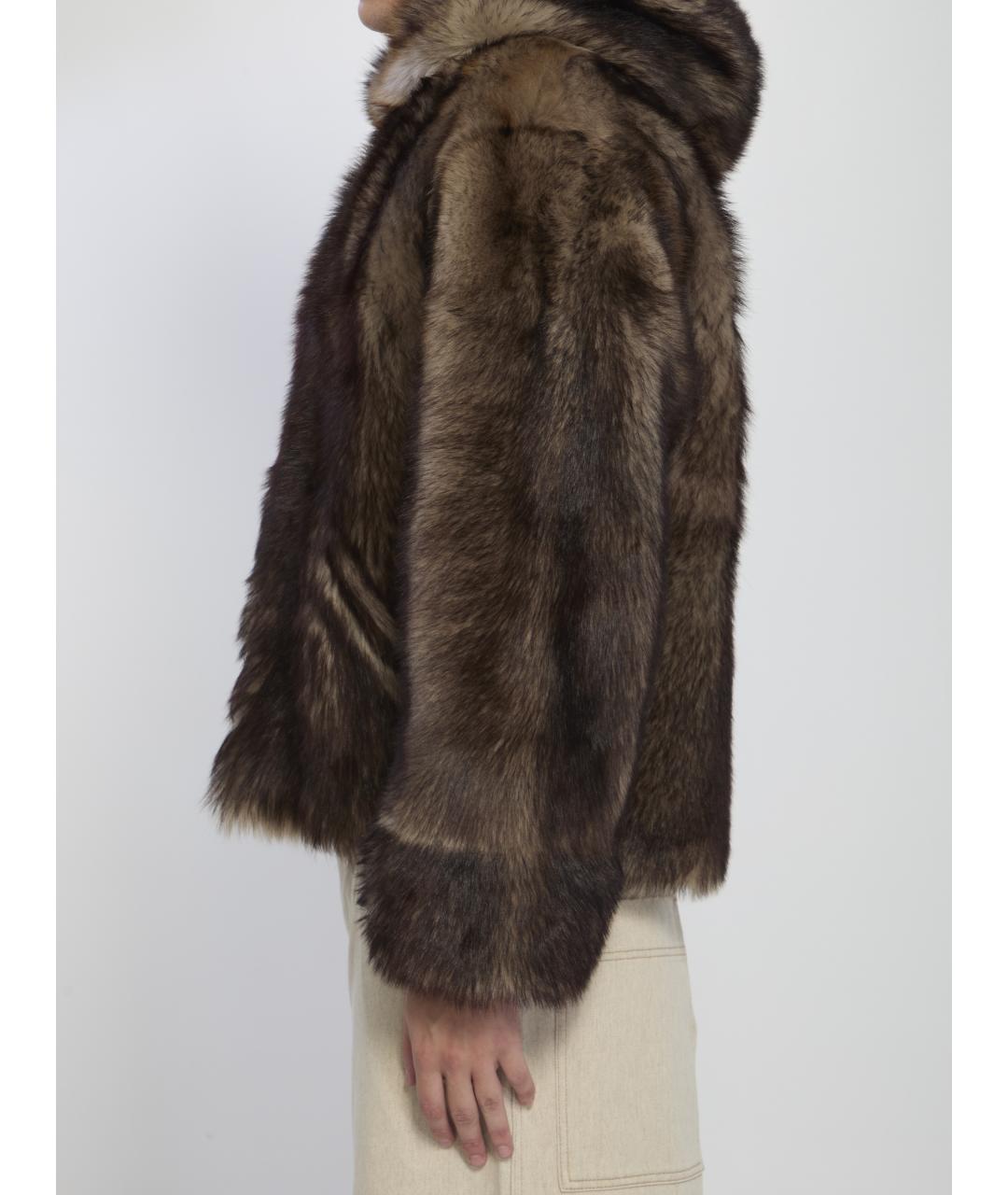 YVES SALOMON Коричневая меховая дубленка/шуба, фото 4