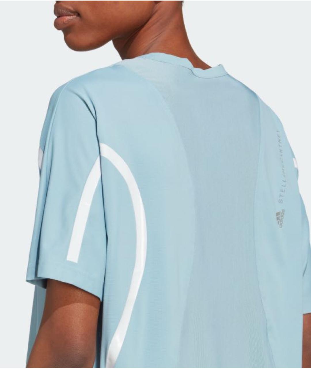 ADIDAS BY STELLA MCCARTNEY Голубая полиэстеровая футболка, фото 4